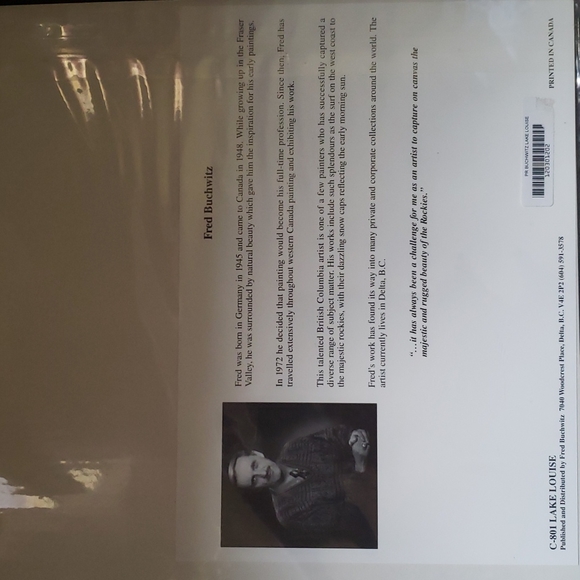 Lake Louise Signed Print by Frank Buchwitz - Picture 3 of 5